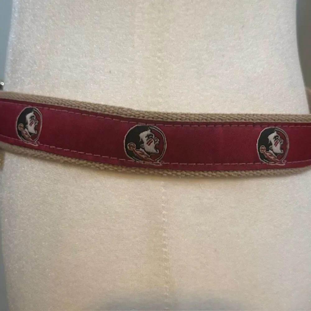 Zep Pro Florida‎ Seminoles FSU Belt Leather Canvas Sz 32 USA Made